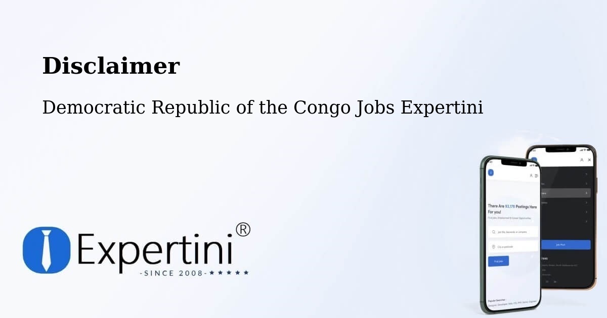 Disclaimer – Kabalo - Democratic Republic of the Congo Jobs Expertini